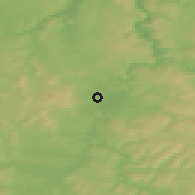 Shaded relief of the 49 km around Kassel, drawn from the GMTED2010 grid