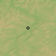 Shaded relief of the 49 km around Bad Hersfeld, drawn from the GMTED2010 grid