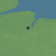 Shaded relief of the 48 km around Kiel, drawn from the GMTED2010 grid
