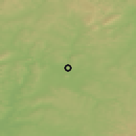 Shaded relief of the 49 km around Kirchhain, drawn from the GMTED2010 grid