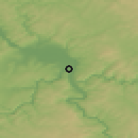 Shaded relief of the 49 km around Koblenz, drawn from the GMTED2010 grid