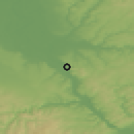 Shaded relief of the 49 km around Königswinter, drawn from the GMTED2010 grid