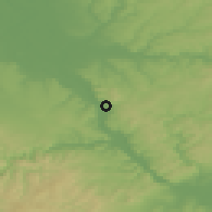 Shaded relief of the 49 km around Bad Honnef, drawn from the GMTED2010 grid