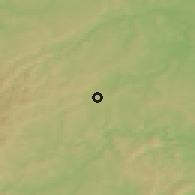 Shaded relief of the 49 km around Korbach, drawn from the GMTED2010 grid