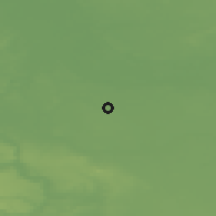 Shaded relief of the 49 km around Köthen, drawn from the GMTED2010 grid