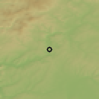 Shaded relief of the 49 km around Bad Kissingen, drawn from the GMTED2010 grid