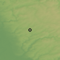 Shaded relief of the 49 km around Kürten, drawn from the GMTED2010 grid