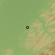 Shaded relief of the 50 km around Lahr, drawn from the GMTED2010 grid