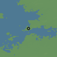 Shaded relief of the 48 km around Leer, drawn from the GMTED2010 grid