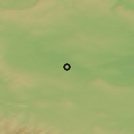 Shaded relief of the 49 km around Bad Langensalza, drawn from the GMTED2010 grid