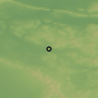 Shaded relief of the 49 km around Lemgo, drawn from the GMTED2010 grid