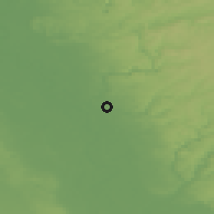 Shaded relief of the 49 km around Leverkusen, drawn from the GMTED2010 grid