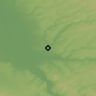 Shaded relief of the 49 km around Lohmar, drawn from the GMTED2010 grid