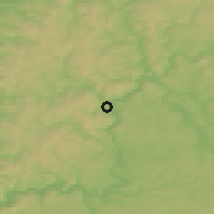 Shaded relief of the 50 km around Lohr, drawn from the GMTED2010 grid
