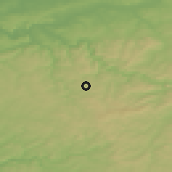 Shaded relief of the 49 km around Lüdenscheid, drawn from the GMTED2010 grid
