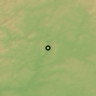 Shaded relief of the 49 km around Marburg, drawn from the GMTED2010 grid
