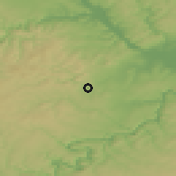 Shaded relief of the 49 km around Mayen, drawn from the GMTED2010 grid