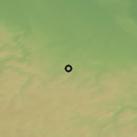 Shaded relief of the 49 km around Mechernich, drawn from the GMTED2010 grid