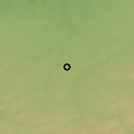 Shaded relief of the 49 km around Meerane, drawn from the GMTED2010 grid