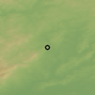 Shaded relief of the 49 km around Bad Nauheim, drawn from the GMTED2010 grid
