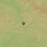 Shaded relief of the 49 km around Meiningen, drawn from the GMTED2010 grid