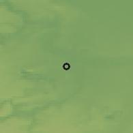 Shaded relief of the 49 km around Merseburg, drawn from the GMTED2010 grid
