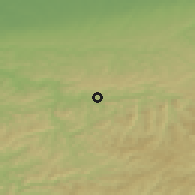 Shaded relief of the 49 km around Meschede, drawn from the GMTED2010 grid