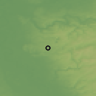 Shaded relief of the 49 km around Mettmann, drawn from the GMTED2010 grid