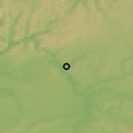 Shaded relief of the 50 km around Mosbach, drawn from the GMTED2010 grid
