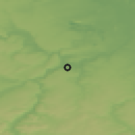 Shaded relief of the 49 km around Naumburg, drawn from the GMTED2010 grid