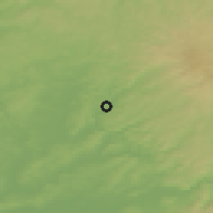 Shaded relief of the 49 km around Nidda, drawn from the GMTED2010 grid