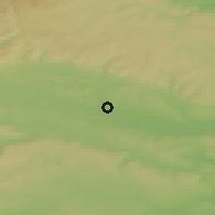 Shaded relief of the 49 km around Nordhausen, drawn from the GMTED2010 grid
