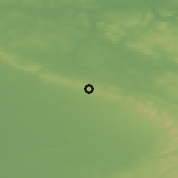 Shaded relief of the 49 km around Oerlinghausen, drawn from the GMTED2010 grid