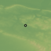Shaded relief of the 49 km around Bad Salzuflen, drawn from the GMTED2010 grid