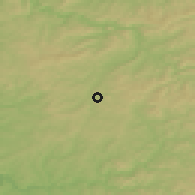 Shaded relief of the 49 km around Olpe, drawn from the GMTED2010 grid