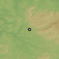 Shaded relief of the 49 km around Osterode, drawn from the GMTED2010 grid