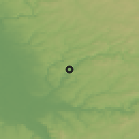 Shaded relief of the 49 km around Overath, drawn from the GMTED2010 grid