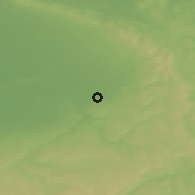 Shaded relief of the 49 km around Paderborn, drawn from the GMTED2010 grid