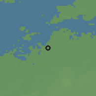 Shaded relief of the 48 km around Papenburg, drawn from the GMTED2010 grid
