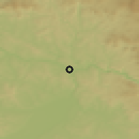 Shaded relief of the 50 km around Passau, drawn from the GMTED2010 grid
