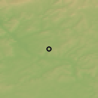 Shaded relief of the 50 km around Püttlingen, drawn from the GMTED2010 grid