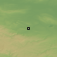 Shaded relief of the 49 km around Quedlinburg, drawn from the GMTED2010 grid