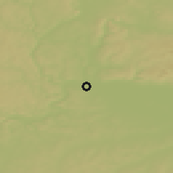 Shaded relief of the 50 km around Ratisbon, drawn from the GMTED2010 grid