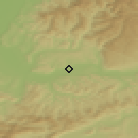 Shaded relief of the 51 km around Rheinfelden, drawn from the GMTED2010 grid