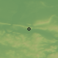 Shaded relief of the 49 km around Rinteln, drawn from the GMTED2010 grid