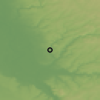 Shaded relief of the 49 km around Rösrath, drawn from the GMTED2010 grid