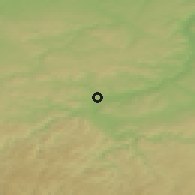 Shaded relief of the 49 km around Rudolstadt, drawn from the GMTED2010 grid