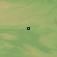 Shaded relief of the 49 km around Sangerhausen, drawn from the GMTED2010 grid