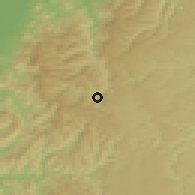 Shaded relief of the 50 km around Baiersbronn, drawn from the GMTED2010 grid