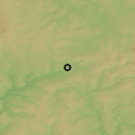 Shaded relief of the 49 km around Schlüchtern, drawn from the GMTED2010 grid